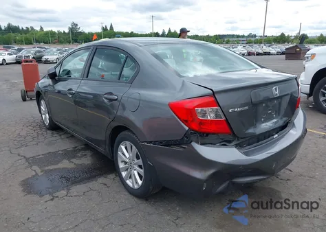 2012 Honda Civic Ex z USA, uszkodzony, nr VIN 19XFB2F82CE370763